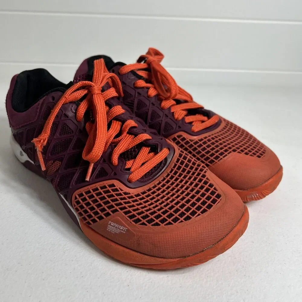 Reebok Shoes Women’s Size 7.5 Orange Purple Crossfit Workout CF74 Sneaker